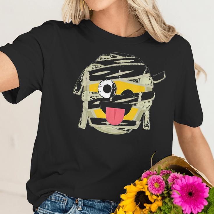 Mummy Emoji Wink Out Tongue Halloween Costume Women T-Shirt Gifts for Her