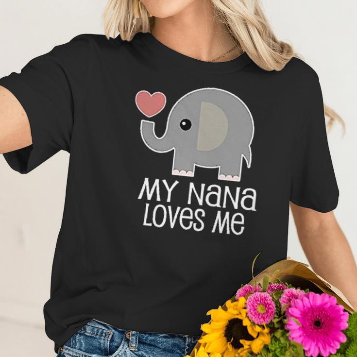 Nana Loves Me Gift For Grandkids Infant Creeper Women T-Shirt Gifts for Her