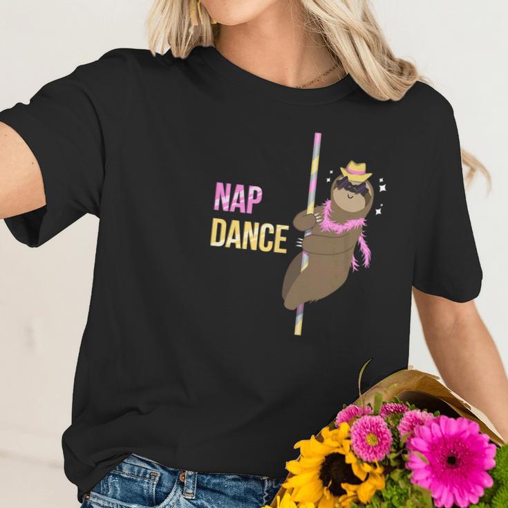 Nap Dance Sloth Funny Pole Dancer Dancing Pun Gift Women T-Shirt Gifts for Her