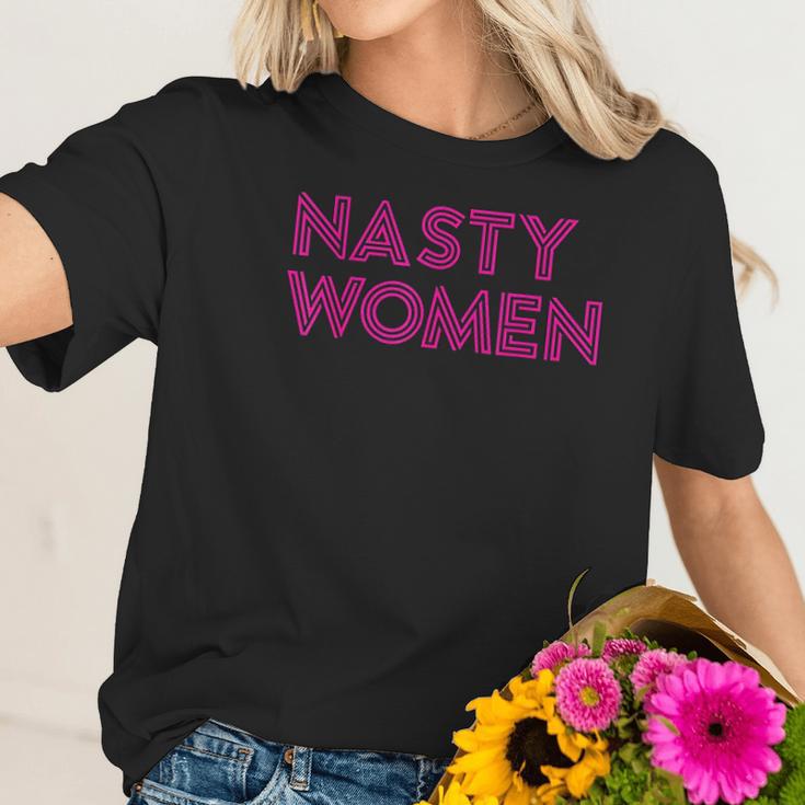 Nasty Women Pink Color Art Women T-Shirt Gifts for Her