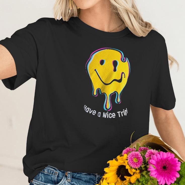 Have A Nice Trip Funny Psychedelic Drug Magic Mushroom Lsd Mdma Women T-Shirt Gifts for Her