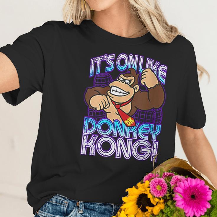 Womens Nintendo Donkey Kong Its On Taunt Women T-Shirt Gifts for Her