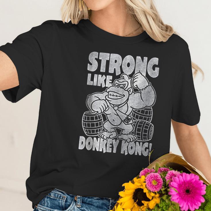 Nintendo Donkey Kong Super Strong Vintage Women T-Shirt Gifts for Her