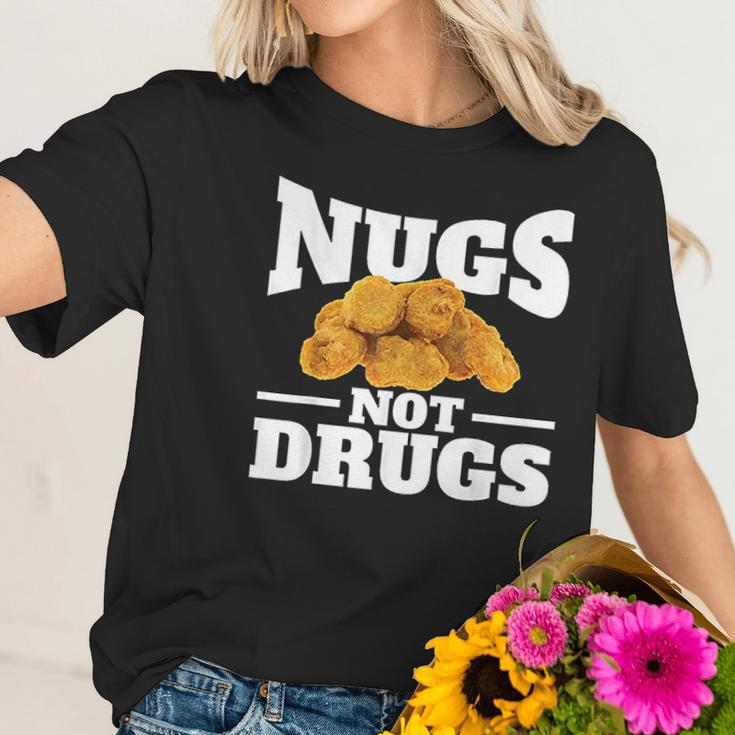 Nugs Not Drugs Funny Chicken Nugget Women T-Shirt Gifts for Her