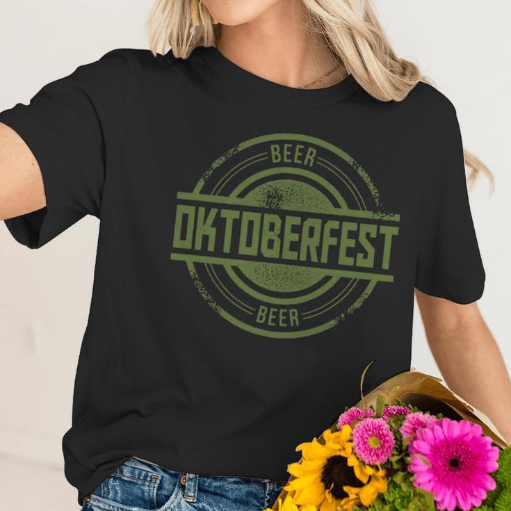 Oktoberfest Vintage Beer Logo Women T-Shirt Gifts for Her