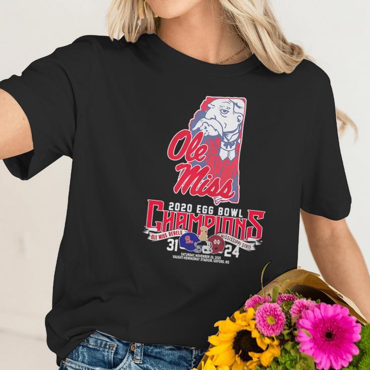 Ole Miss 2020 Egg Bowl Champions Ole Miss Rebels Mississippi State 31 24 Women T-Shirt Gifts for Her