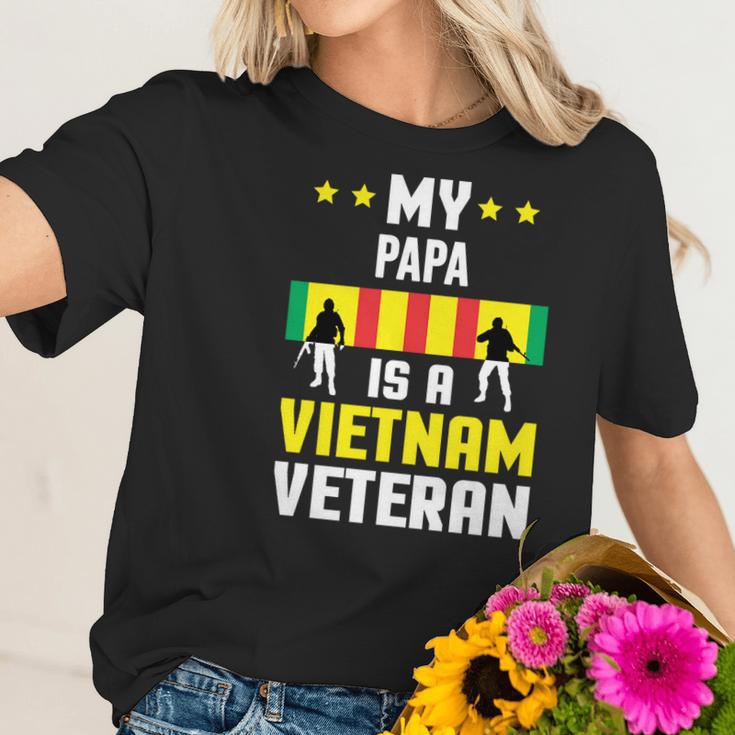 My Papa Is A Vietnam Veteran Proud National Vietnam War Veterans Day Men Women T-Shirt Graphic Print Casual Unisex Tee Women T-Shirt Gifts for Her