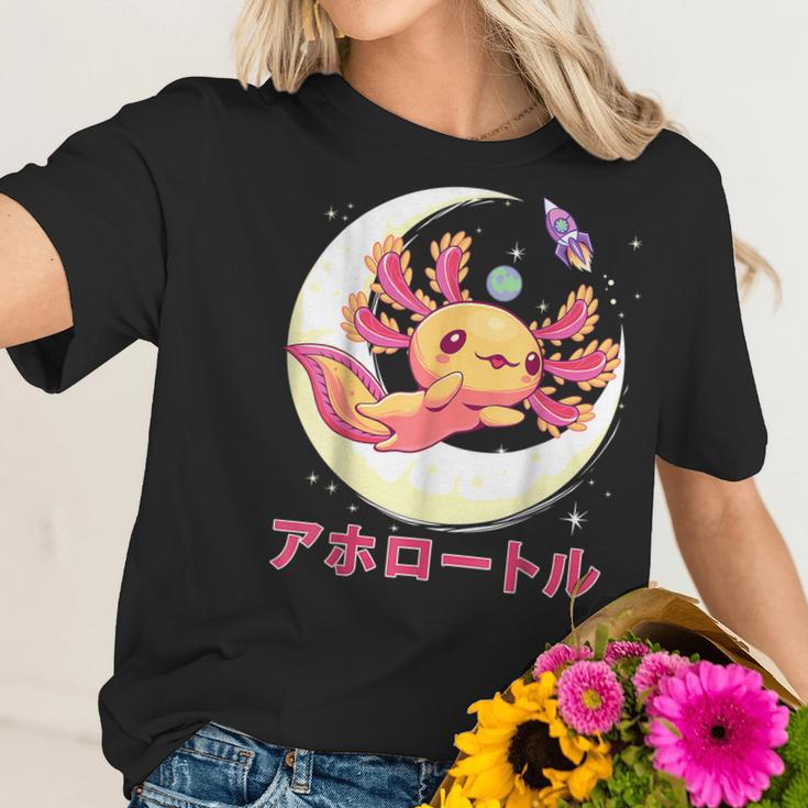 Pastel Goth Axolotl Kawaii Japanese Anime Aesthetic Nu Goth Men Women T-Shirt Graphic Print Casual Unisex Tee Women T-Shirt Gifts for Her