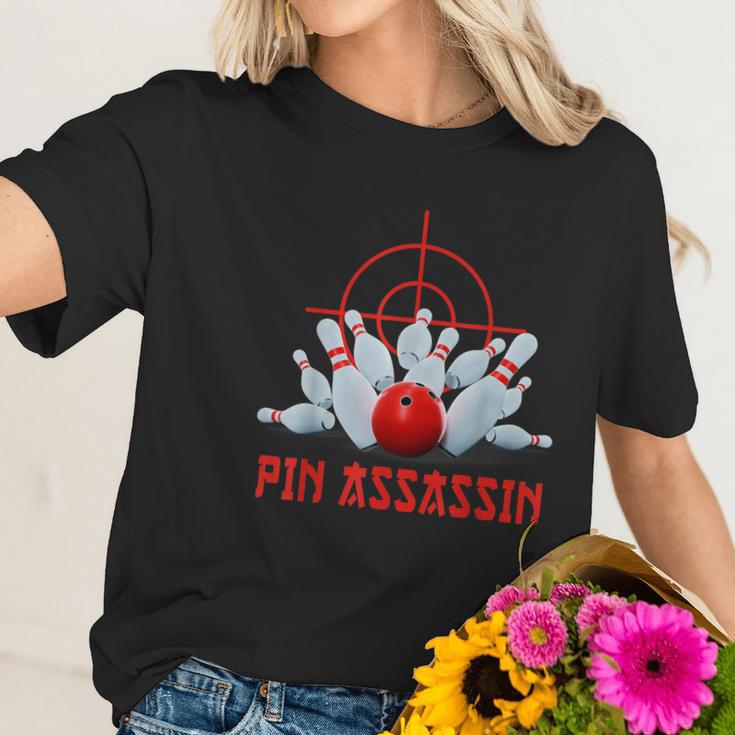 Pin Assassin Funny Bowling Women T-Shirt Gifts for Her