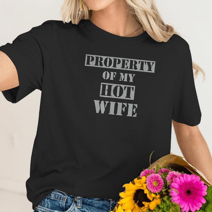 Property Of My Hot Smokin Wife Hot Wife Women T-Shirt Gifts for Her