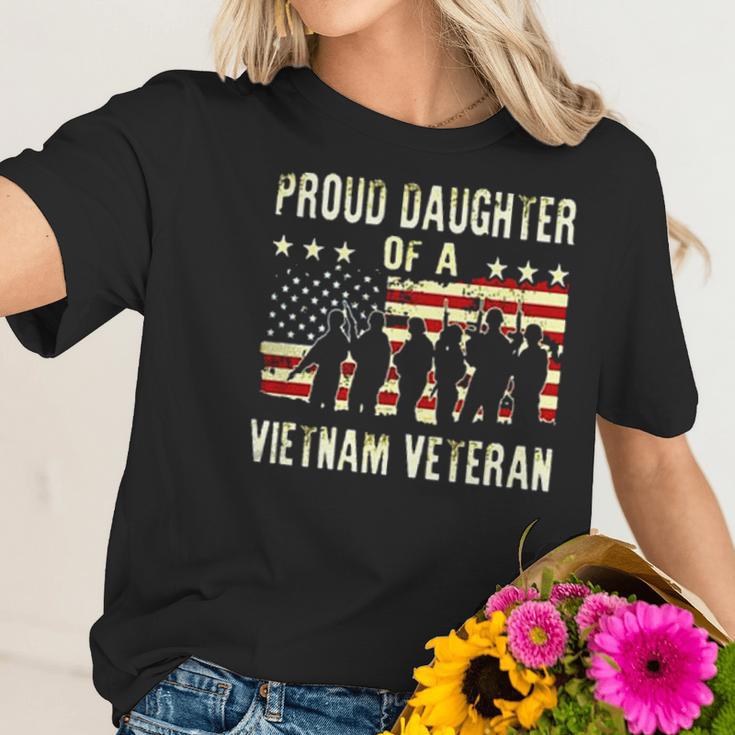 Proud Daughter Of A Vietnam Veteran Dad Gift 2022 Women T-Shirt Gifts for Her