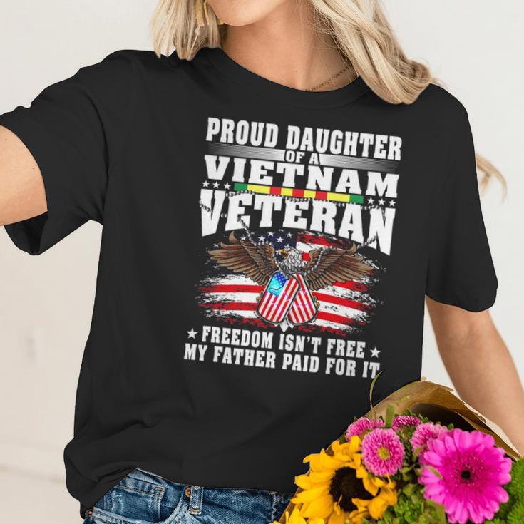 Proud Daughter Of A Vietnam Veteran Freedom Isnt Free Gift Men Women T-Shirt Graphic Print Casual Unisex Tee Women T-Shirt Gifts for Her