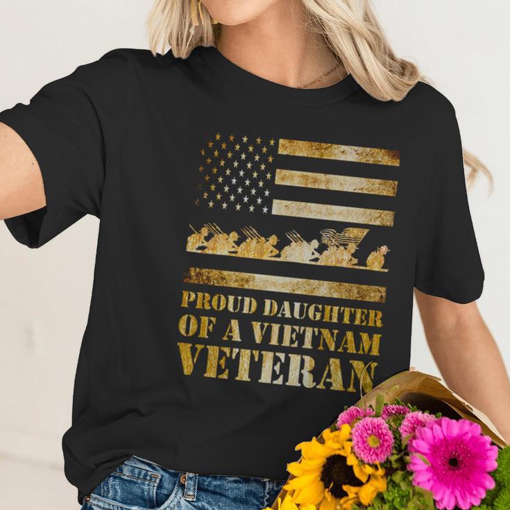 Proud Daughter Of A Vietnam Veteran Meaningful Gift Graphic Design Printed Casual Daily Basic Women T-Shirt Gifts for Her