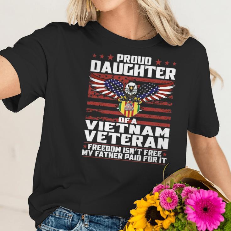 Proud Daughter Of A Vietnam Veteran Patriotic Family Women T-Shirt Gifts for Her