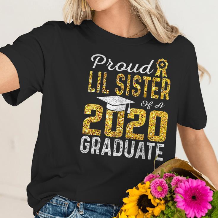 Proud Lil Sister Of A 2020 Graduate Women T-Shirt Gifts for Her