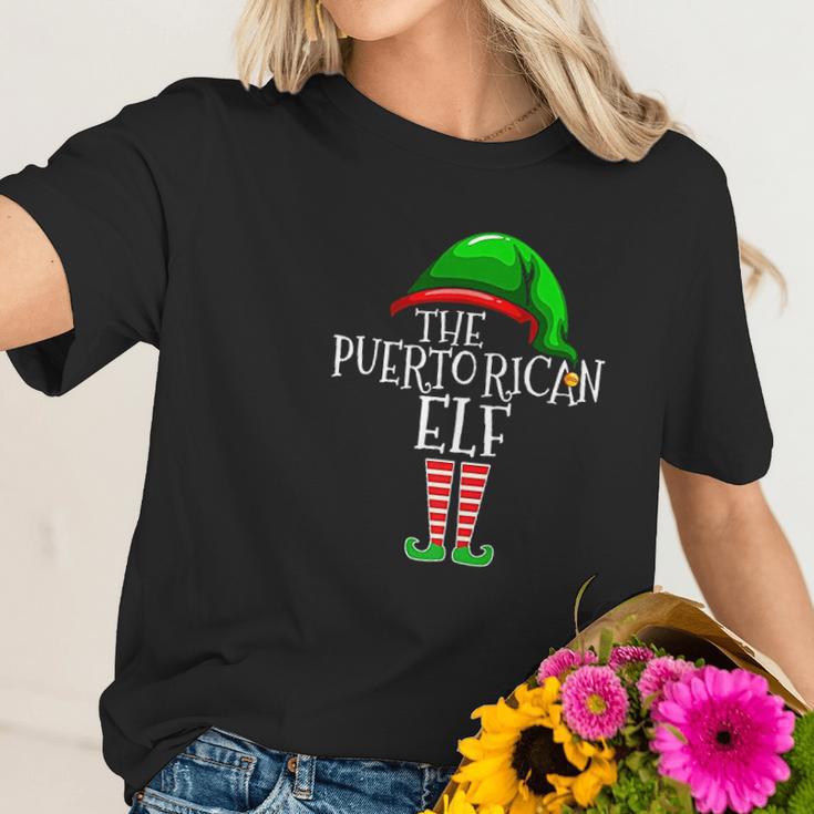 Puerto Rican Elf Family Matching Group Christmas Gift Women T-Shirt Gifts for Her