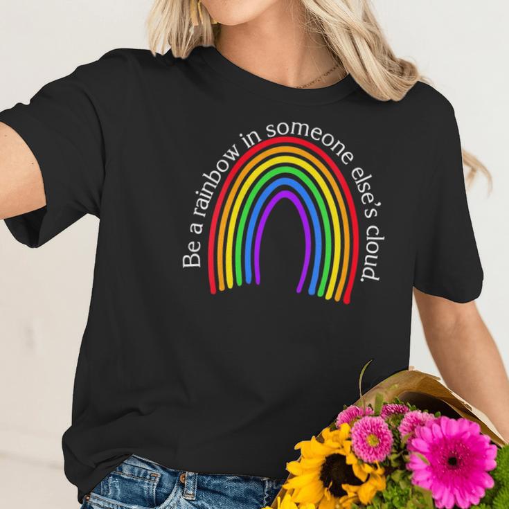 Womens Rainbow Inspirational Quotes By Scarebaby Design Women T-Shirt Gifts for Her