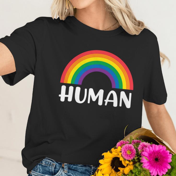 Rainbow Lgbt Pride Homo Lesbian Pride Graphic Design Printed Casual Daily Basic Women T-Shirt Gifts for Her