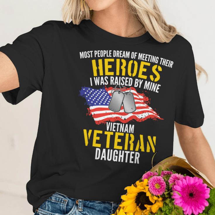 Raised By My Hero Proud Vietnam Veterans Daughter Women T-Shirt Gifts for Her