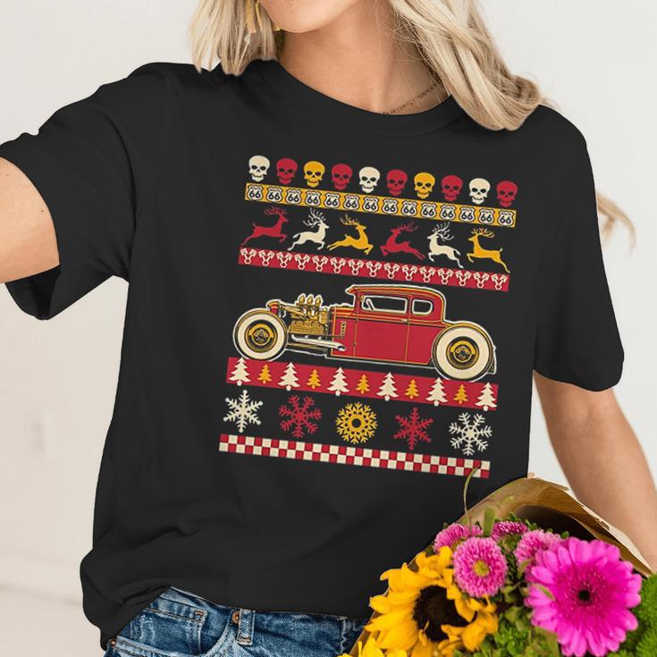 Rat Rod Ugly Christmas Style Women T-Shirt Gifts for Her