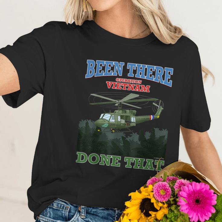 Been There Done That Operation Vietnam Military Armed Forces Graphic Design Printed Casual Daily Basic Women T-Shirt Gifts for Her