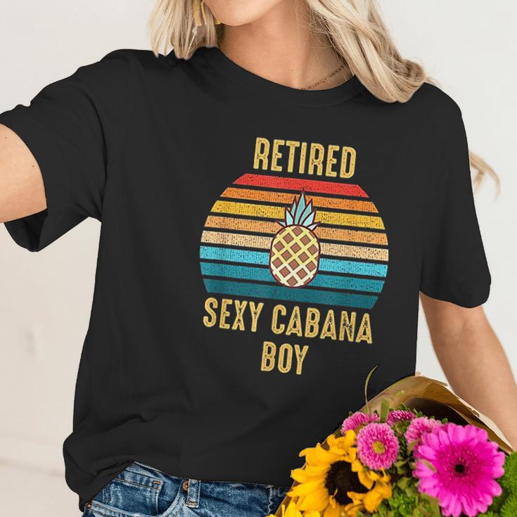 Retired Cabana Boy Pool Party Gift Women T-Shirt Gifts for Her