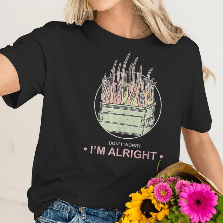 Retro Sarcastic Dumpster Fire 80S Aesthetic Pastel Goth Women T-Shirt Gifts for Her