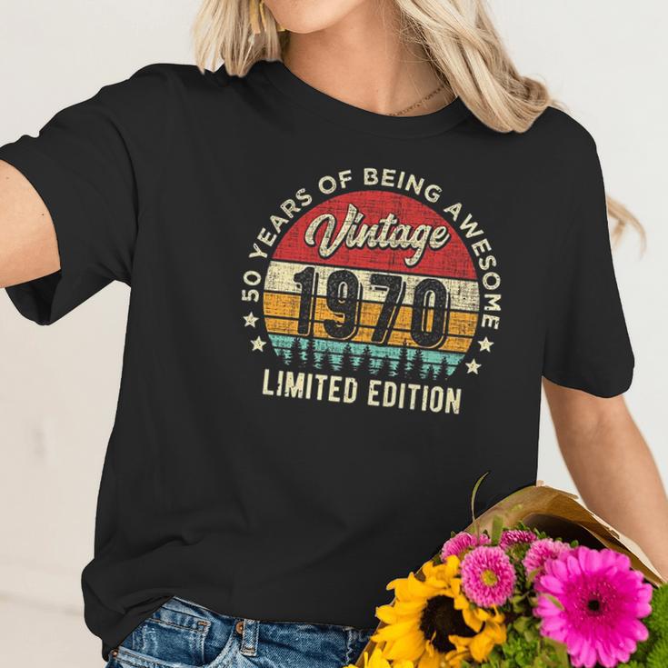 Retro Vintage 1971 50 Years Old Awesome 50Th Birthday Gifts Women T-Shirt Gifts for Her