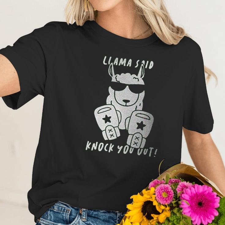 Retta Llama Said Knock You Out Ladies Women T-Shirt Gifts for Her