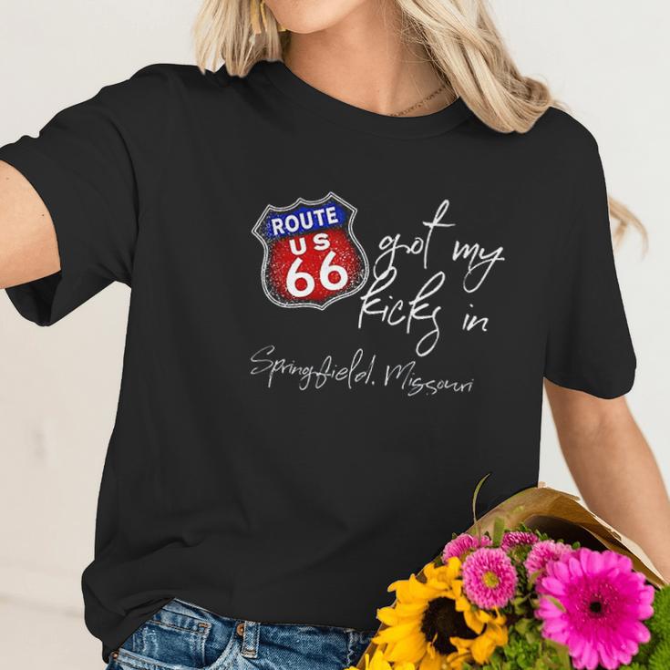 Route 66 Got My Kicks In Springfield Missouri Souvenir Women T-Shirt Gifts for Her