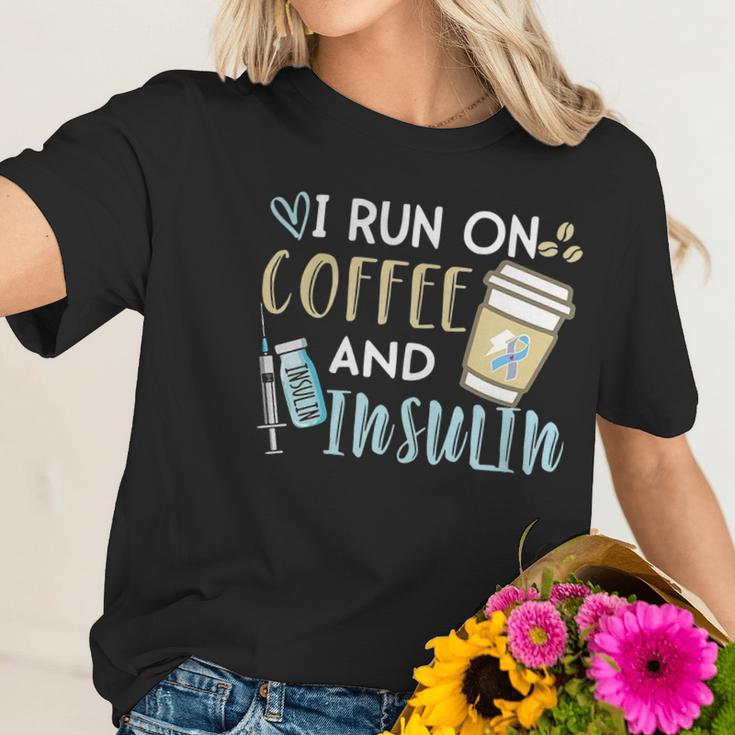 I Run On Coffee And Insulin Shirt Women T-Shirt Gifts for Her