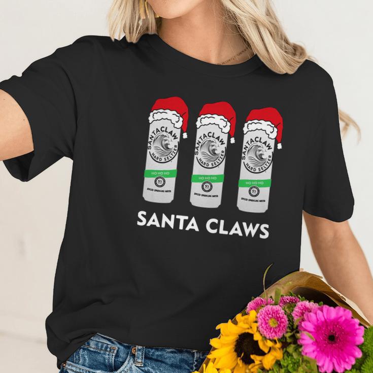 Santa Claws White Claw Hard Seltzer Christmas Shirt Women T-Shirt Gifts for Her