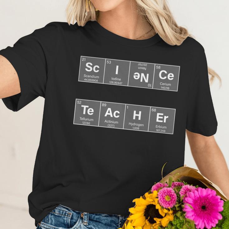 Science Teacher Periodic Table Logo Women T-Shirt Gifts for Her