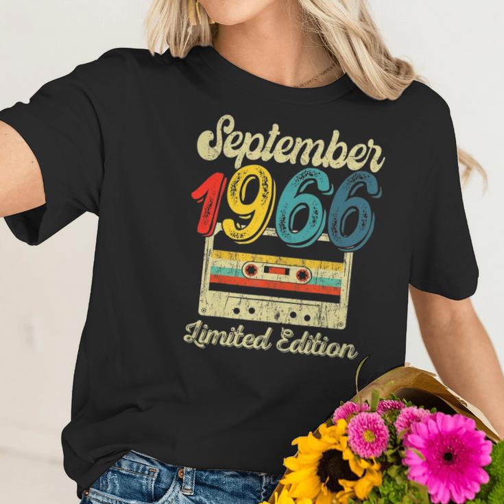 September 1966 55Th Birthday Gift 55 Years Old Men Women Women T-Shirt Gifts for Her