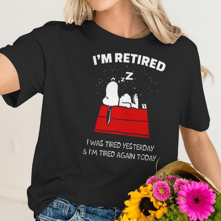 Snoopy Retired Shirt Women T-Shirt Gifts for Her