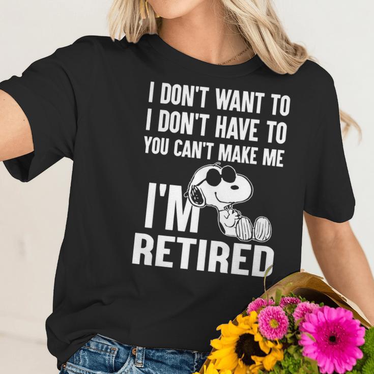 Snoopy Im Retired Women T-Shirt Gifts for Her