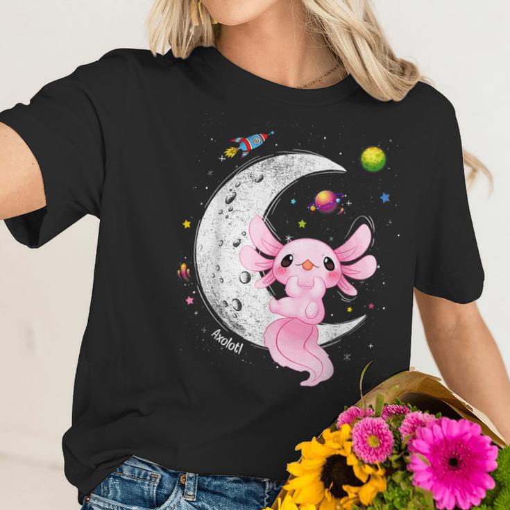 Space Axolotl Kawaii Pastel Goth Anime Comic Girl N Men Women T-Shirt Graphic Print Casual Unisex Tee Women T-Shirt Gifts for Her