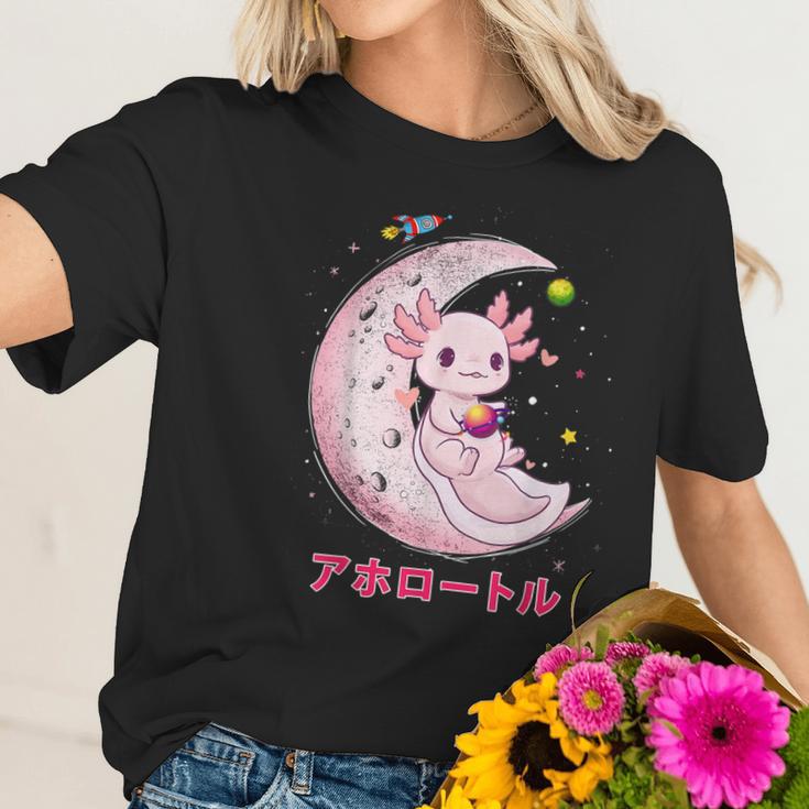 Space Axolotl Kawaii Pastel Goth Anime Comic Girl N V2 Men Women T-Shirt Graphic Print Casual Unisex Tee Women T-Shirt Gifts for Her