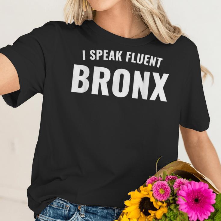 I Speak Fluent Bronx Funny Sarcastic Women T-Shirt Gifts for Her