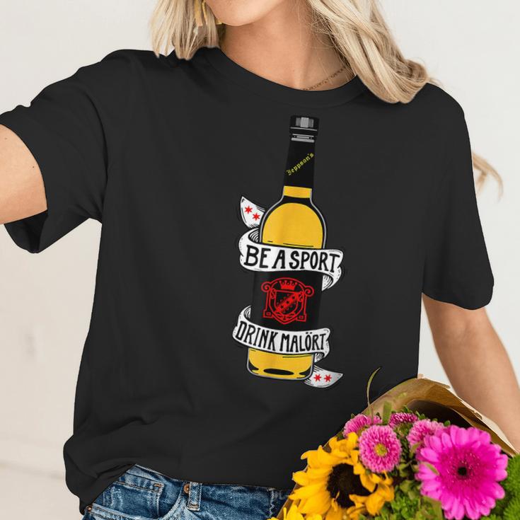 Be A Sport Drink Malort Team Malort Alcohol Liquor Men Women T-Shirt Graphic Print Casual Unisex Tee Women T-Shirt Gifts for Her