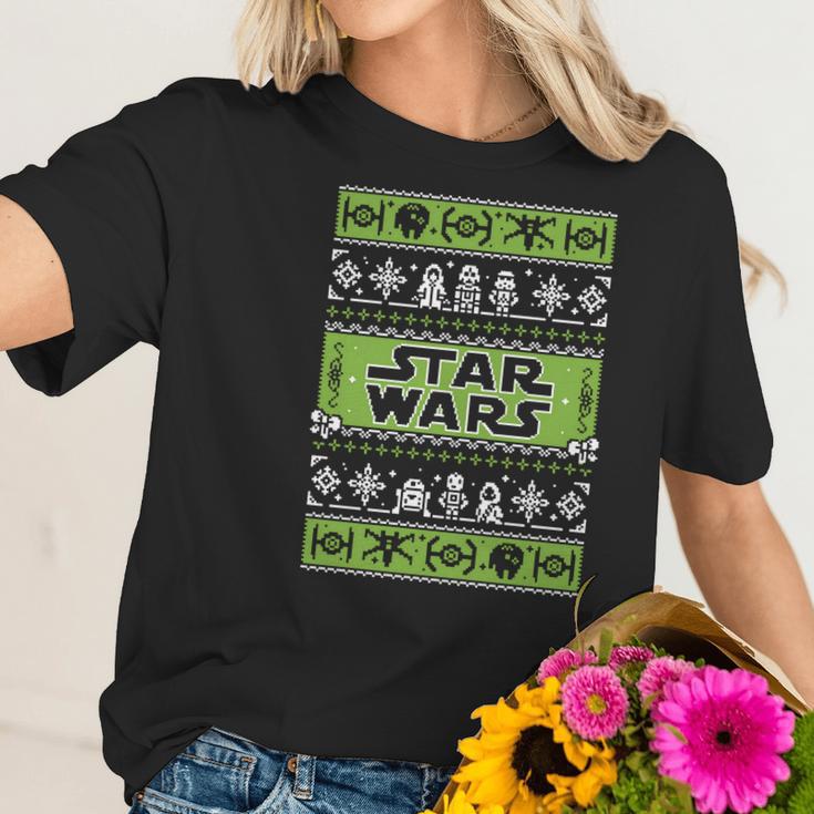 Star Wars Vader Trooper Droid Ugly Christmas Sweater T-Shirt Women T-Shirt Gifts for Her