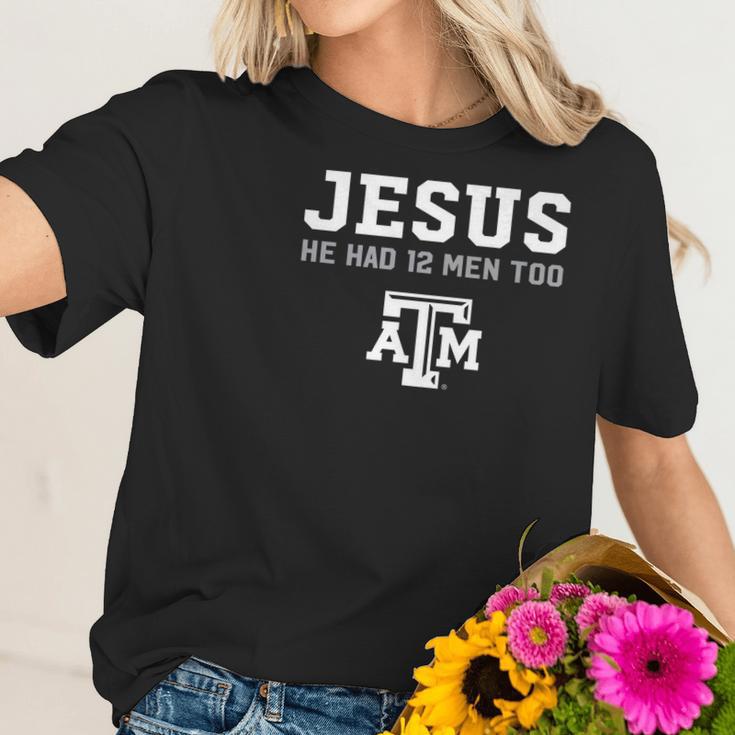 Texas Am Aggies Jesus 12Th Man Apparel Women T-Shirt Gifts for Her