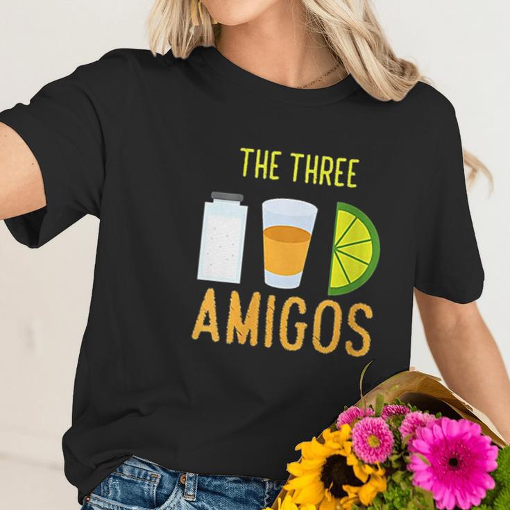 The Three Amigos Art Cool How To Drink Tequila Art Gift Women T-Shirt Gifts for Her