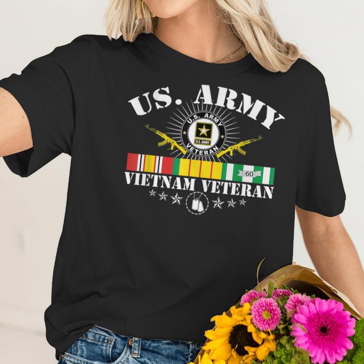 Us Army Vietnam Veteran Usa Flag Vietnam Vet Flag Men Women Women T-Shirt Gifts for Her