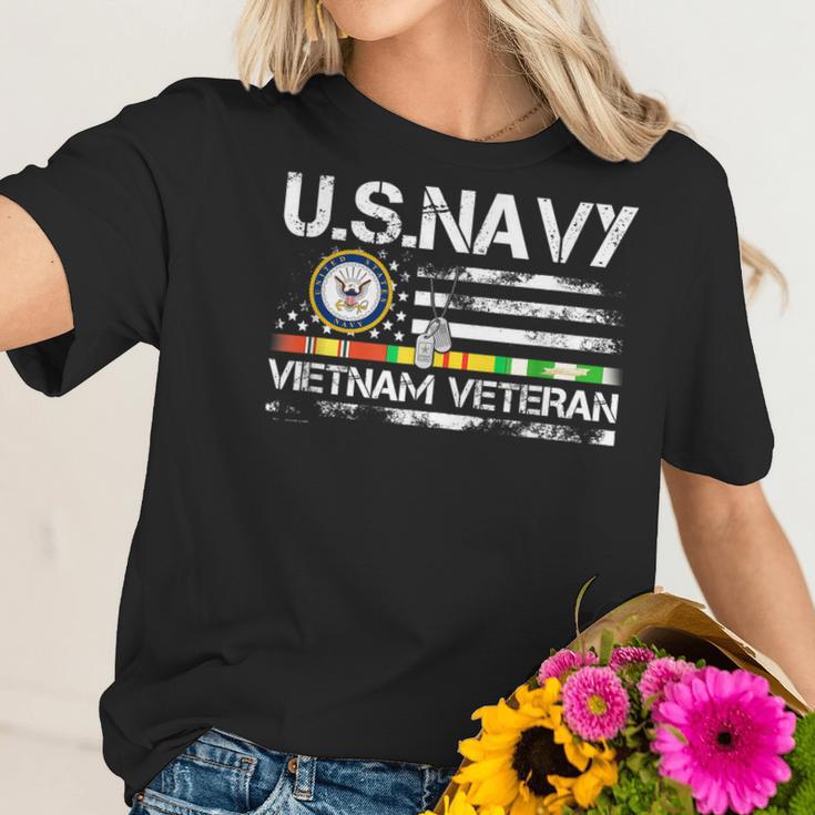 Us Navy Vietnam Veteran Usa Flag Vietnam Vet Flag V2 Men Women T-Shirt Graphic Print Casual Unisex Tee Women T-Shirt Gifts for Her