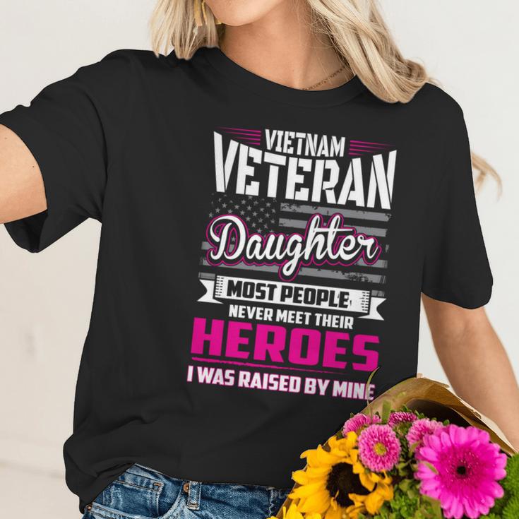 Vietnam Veteran Daughter Cute Gift Raised By My Hero Graphic Design Printed Casual Daily Basic Women T-Shirt Gifts for Her