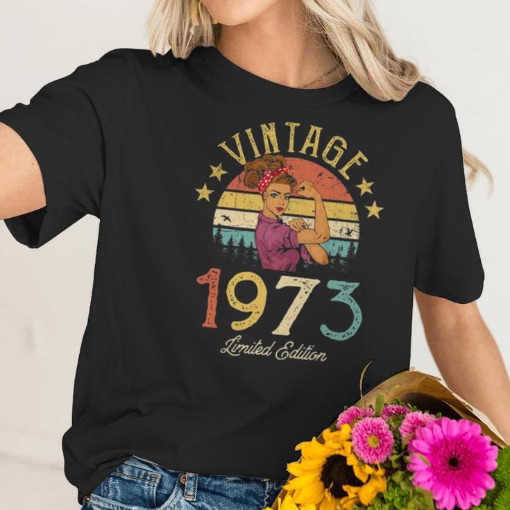 Vintage 1973 Made In 1973 49Th Birthday Women 49 Years Old Women T-Shirt Gifts for Her