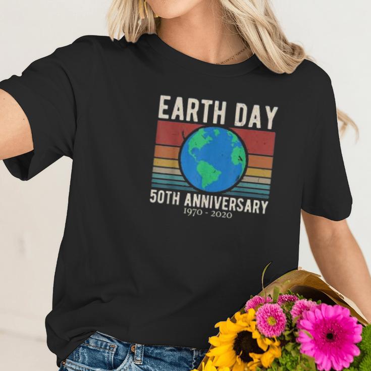 Vintage Earth Day 2020 50Th Anniversary Climate Change Women T-Shirt Gifts for Her