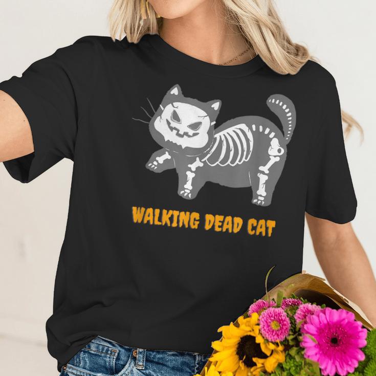 Walking Dead Cat Funny Sarcastic Humor Gift Women T-Shirt Gifts for Her