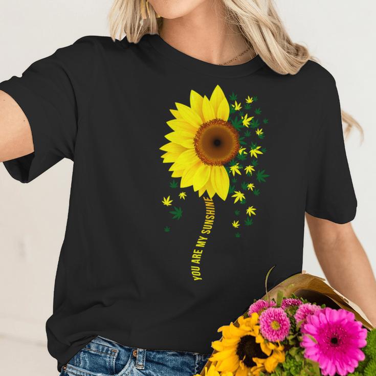 Weed Flower You Are My Sunshine Women T-Shirt Gifts for Her